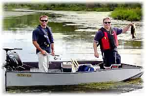 Porta-Bote's quiete hull and shallow draft lets you up on fish anywhere